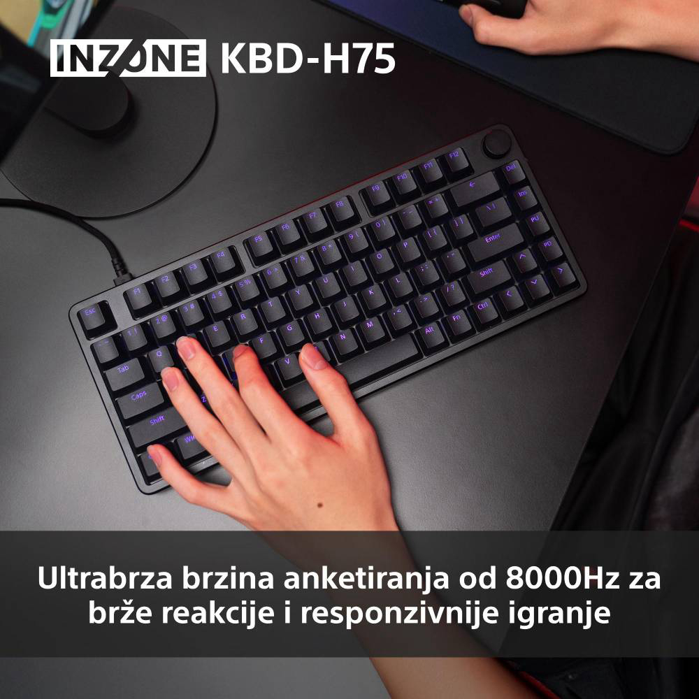 Tipkovnica SONY INZONE KBD-H75 crna